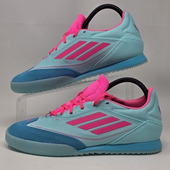 Adidas F50 Messi Freestyle Men Sz 11.5 Indoor Soccer Cleats JH8831 Blue Pink New main image 12